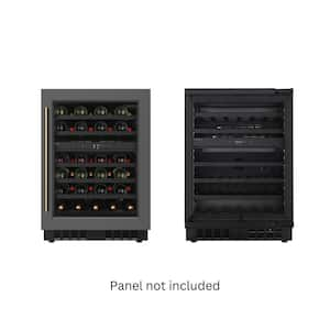 KoolMore Reserve 24 in. Under Counter Panel Ready Dual Zone Wine Cooler with Black Shelves and 45 Bottle Capacity