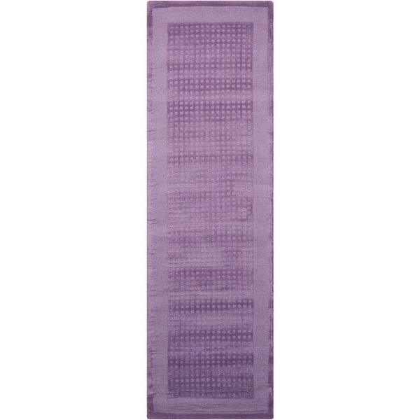Nourison Westport Purple 2 ft. x 8 ft. Geometric Modern Runner Rug