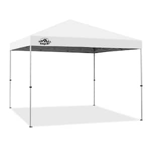 Taos EasyLift 10 ft. x 10 ft. Instant Pop-Up Canopy Tent with Carry Bag White Top