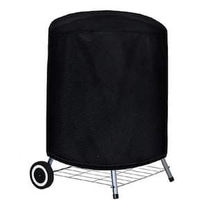 23 in. Black Durable Weather-Resistant Round Fire Pit Cover