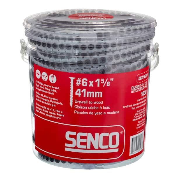 Senco DuraSpin Collated Screw #6 x 1-5/8 in. Coarse Round-Head