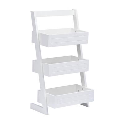 White wooden bathroom shelves Clearance