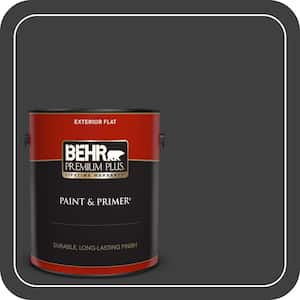 1 gal. Black Flat Exterior Paint & Primer
