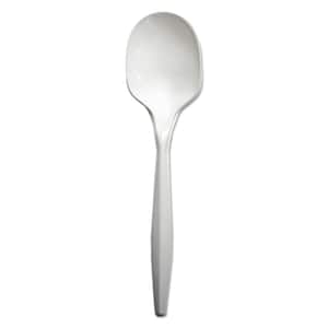 White Mediumweight Disposable Polypropylene Utensils, Soup Spoons, 1000/Carton
