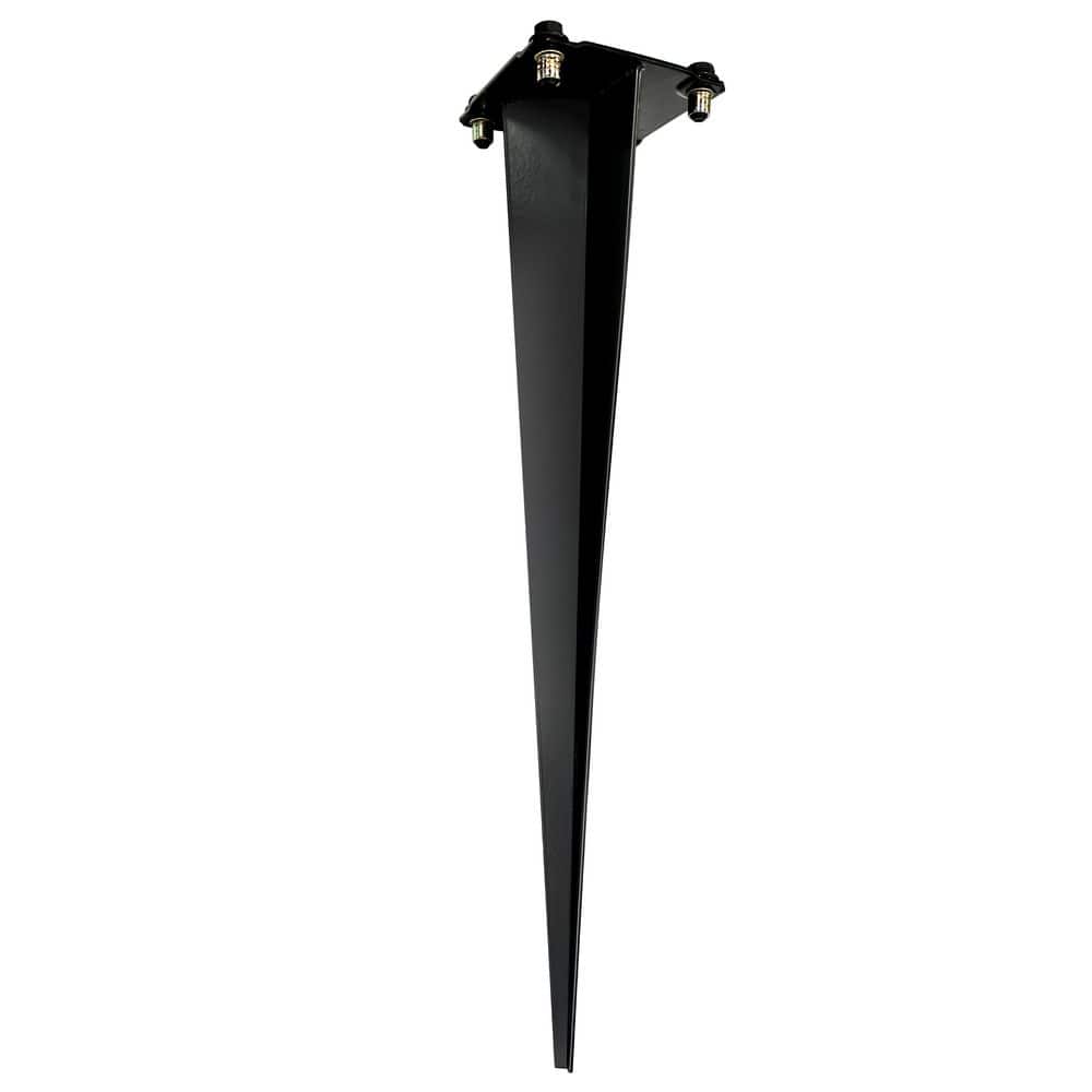 OUTDECO 24 in. x 4.75 in. Black Galvanized Steel No Dig Ground