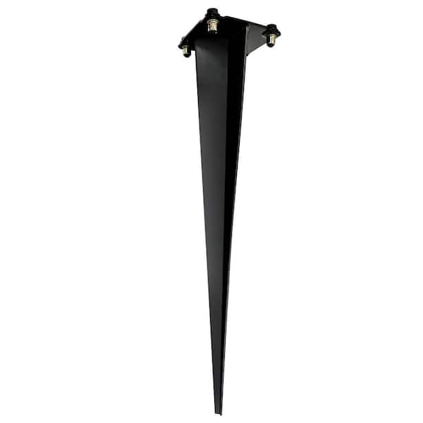 OUTDECO 24 in. x 4.75 in. Black Galvanized Steel No Dig Ground