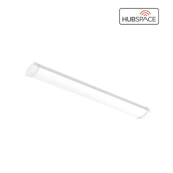 Commercial Electric 4ft. Smart 4200 Lumens White Integrated LED Wrap Light with Hubspace
