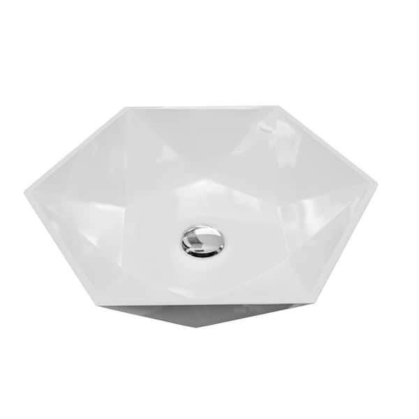 VC-601-WH Valera 19 in. Vitreous China Vessel Bathroom Sink in White
