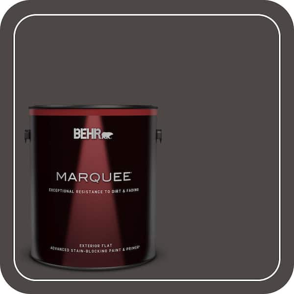 BEHR MARQUEE 1 gal. Home Decorators Collection #HDC-CL-14A Warm Onyx Flat Exterior Paint & Primer