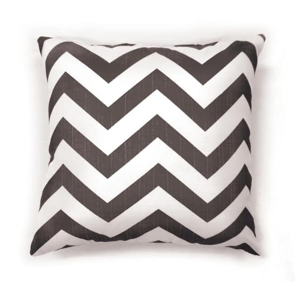 William's Home Furnishing Zoe Grey Geometric Polyester 18 in. x 18 in. Throw Pillow (Set of 2)