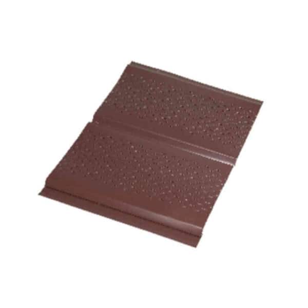 Amerimax Home Products 12 in. x 12 ft. Musket Brown Aluminum D6 Vented Soffit