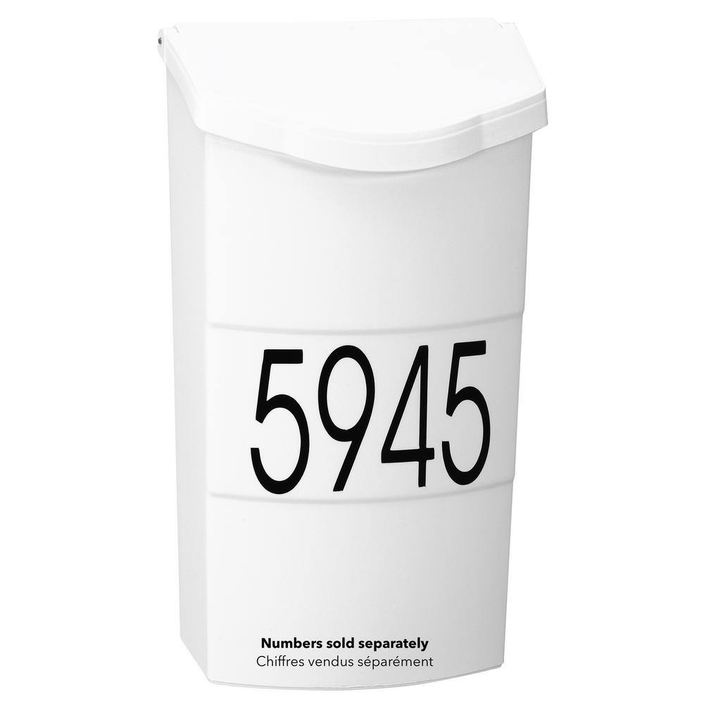 Modern White Lockable Wall Mounted Plastic Mailbox
