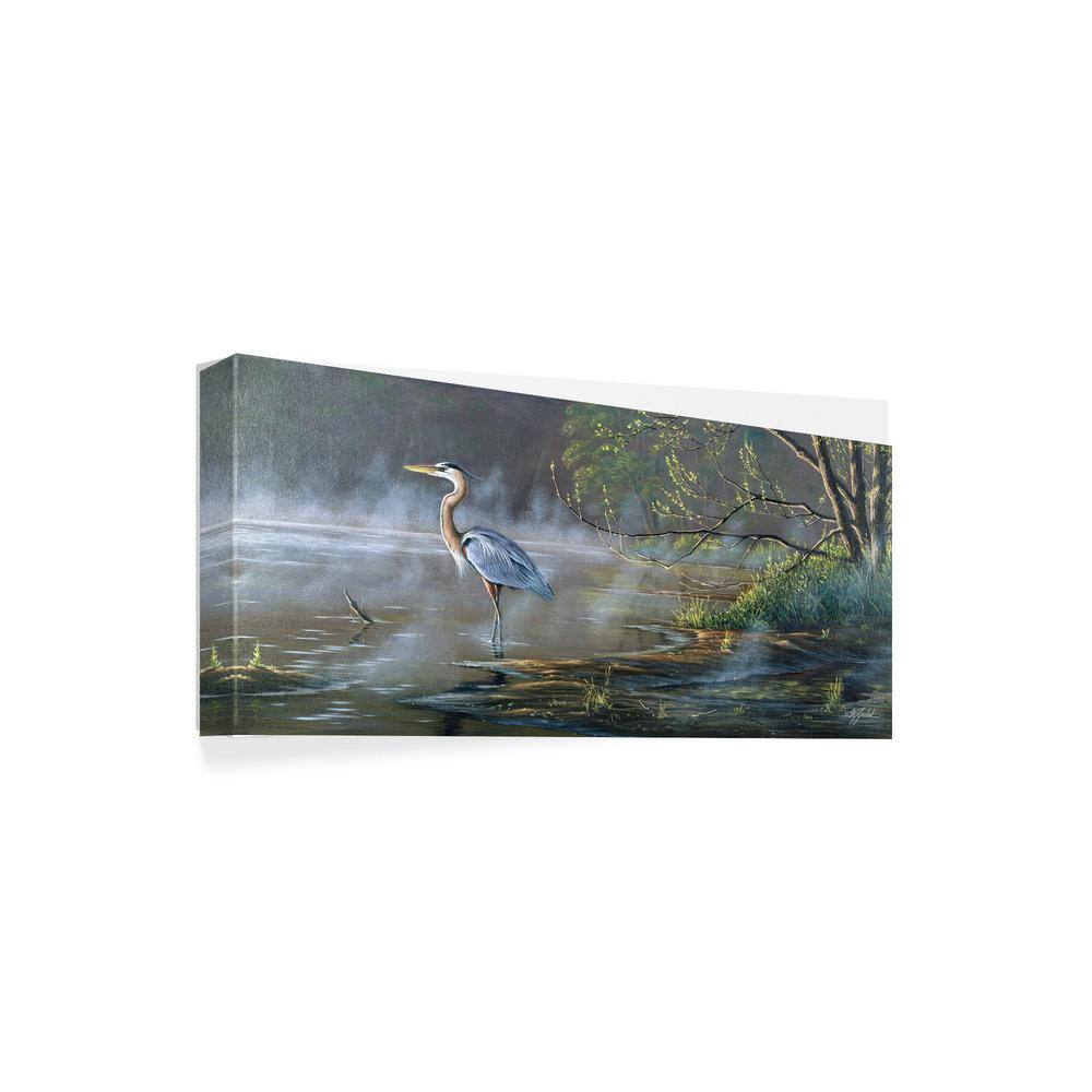Quiet Cove Blue Heron Gallery-Wrapped Canvas Art, 10x24