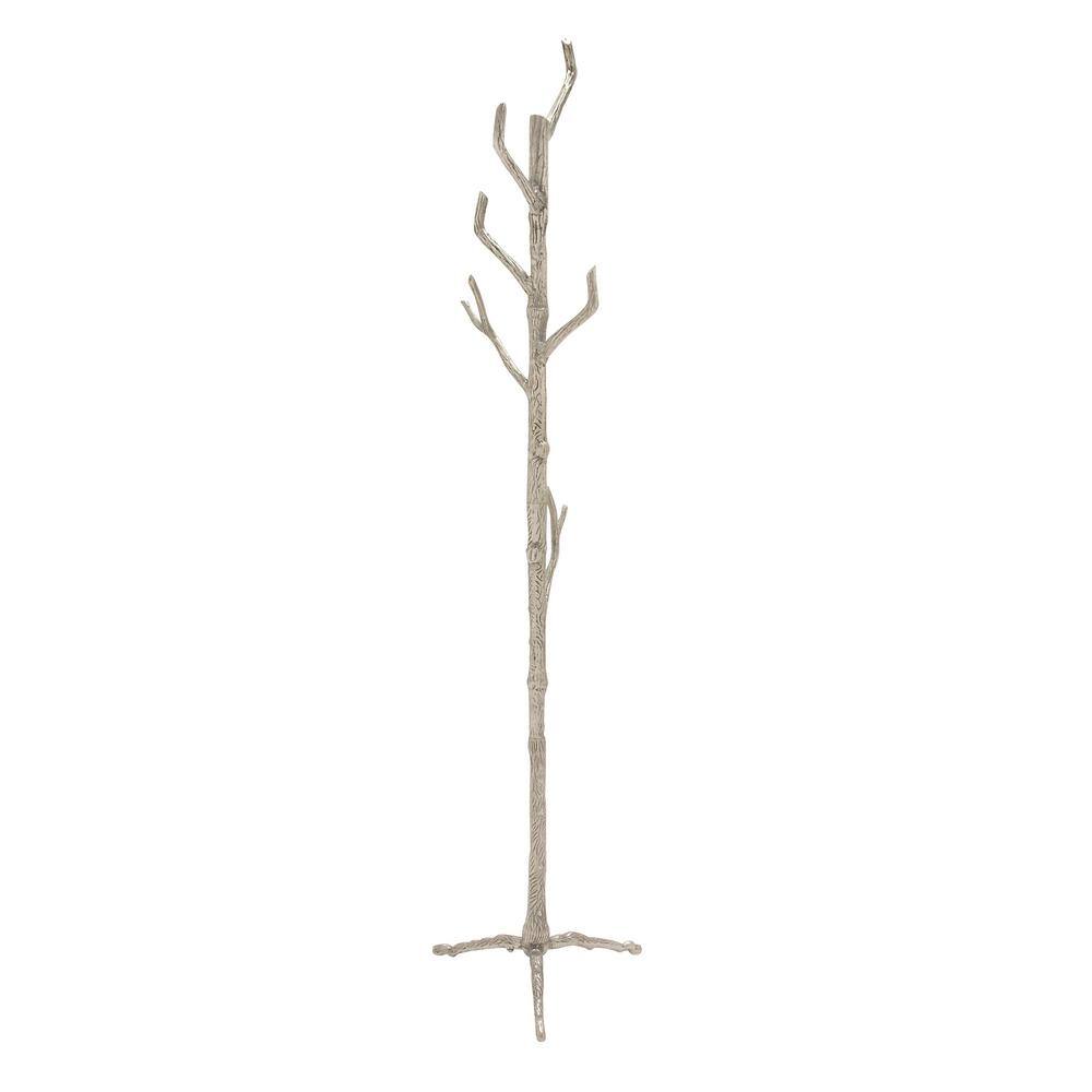 Oversized Silver Aluminum Tree Branch Coat Stand