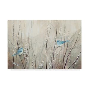 Pretty Blue Birds by Julia Purinton Print Hidden Frame Animal Wall Art 16 in. x 24 in.