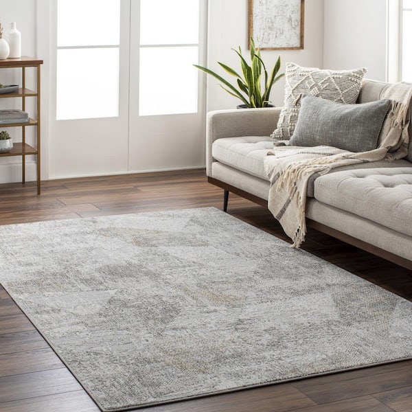Carmel Gray Modern Geometric  8 ft. x 12 ft.  Area Rug
