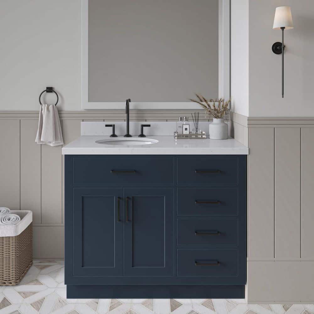 Reviews for ARIEL Hepburn 42 in. Single Sink Freestanding Bathroom ...