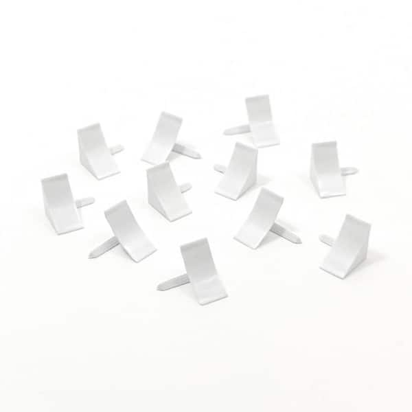 Molding Corner End Caps-D x. 25 in. W x. 25 in. L x. 5 in. ABS Plastic ½ in. Finishing Caps White (10-Pk)