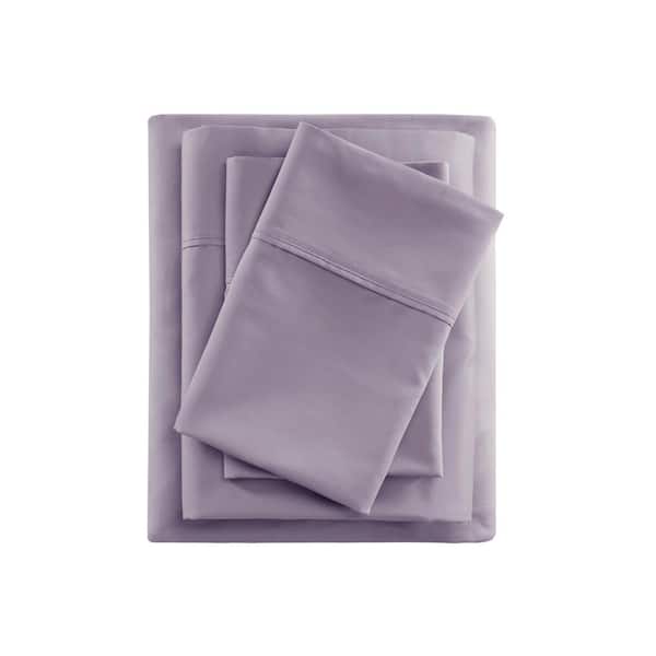 600 Thread Count 4-Piece Purple Cooling Cotton Full Sheet Set