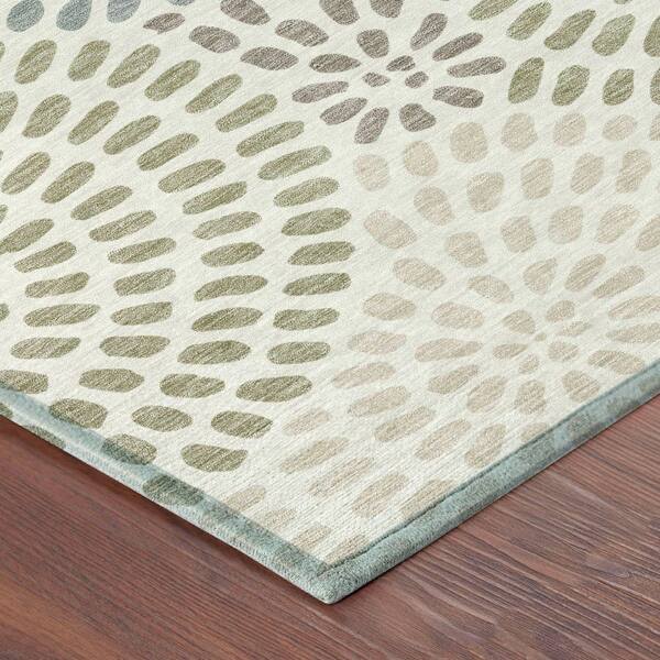 Chantille Machine Washable Indoor/Outdoor Abstract ACN2492 Ivory 3 ft. x 5 ft. Area Rug