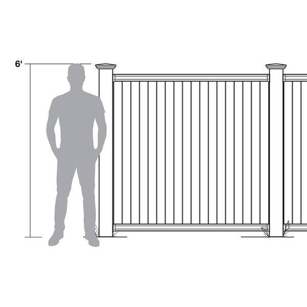 【CPC-L30】kazu123211 Veranda Dover 6 ft. H x 8 ft. W Vinyl Privacy Fence Panel