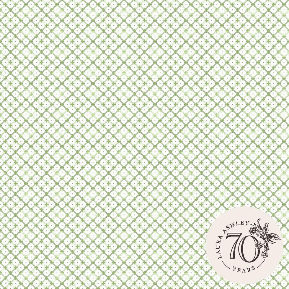 Laura Ashley Laura Ashley Wickerwork Leaf Green Removable Wallpaper