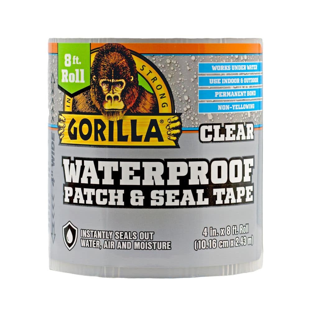 8 ft. Waterproof Patch and Seal Tape Clear (4-pack)