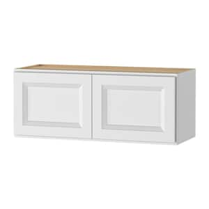 Keyport Shaker 30 in. W x 12 in. D x 12 in. H Plywood Tool-Free Ready To Assemble Wall Bridge Kitchen Cabinet in White