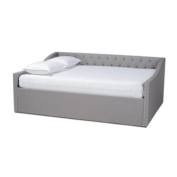 Baxton Studio Haylie Light Gray Queen Daybed 158 9683 HD The