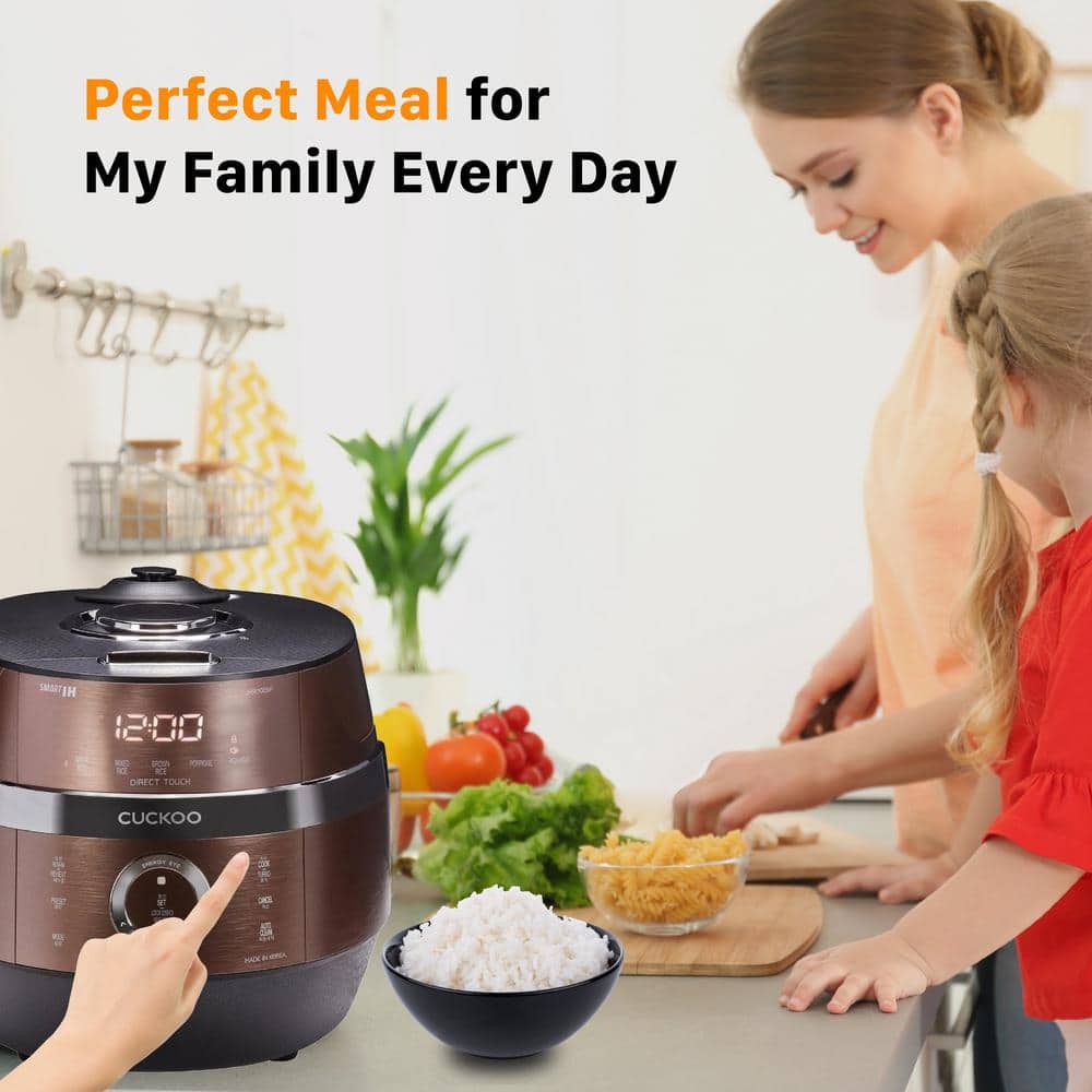 Copper and Black Induction Heating Pressure Rice Cooker with Nonstick Inner Pot