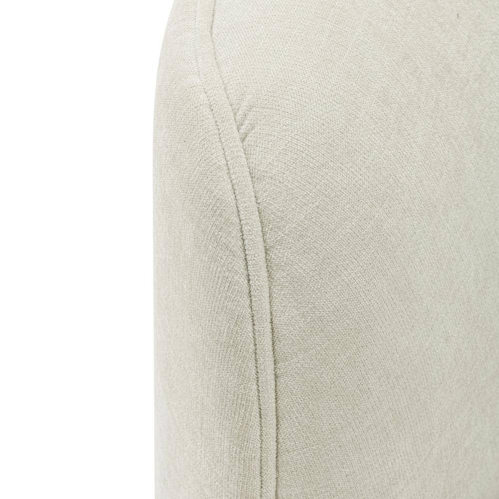 Ivory Linen Upholstered 2-Piece Sectional Sofa with Golden Base