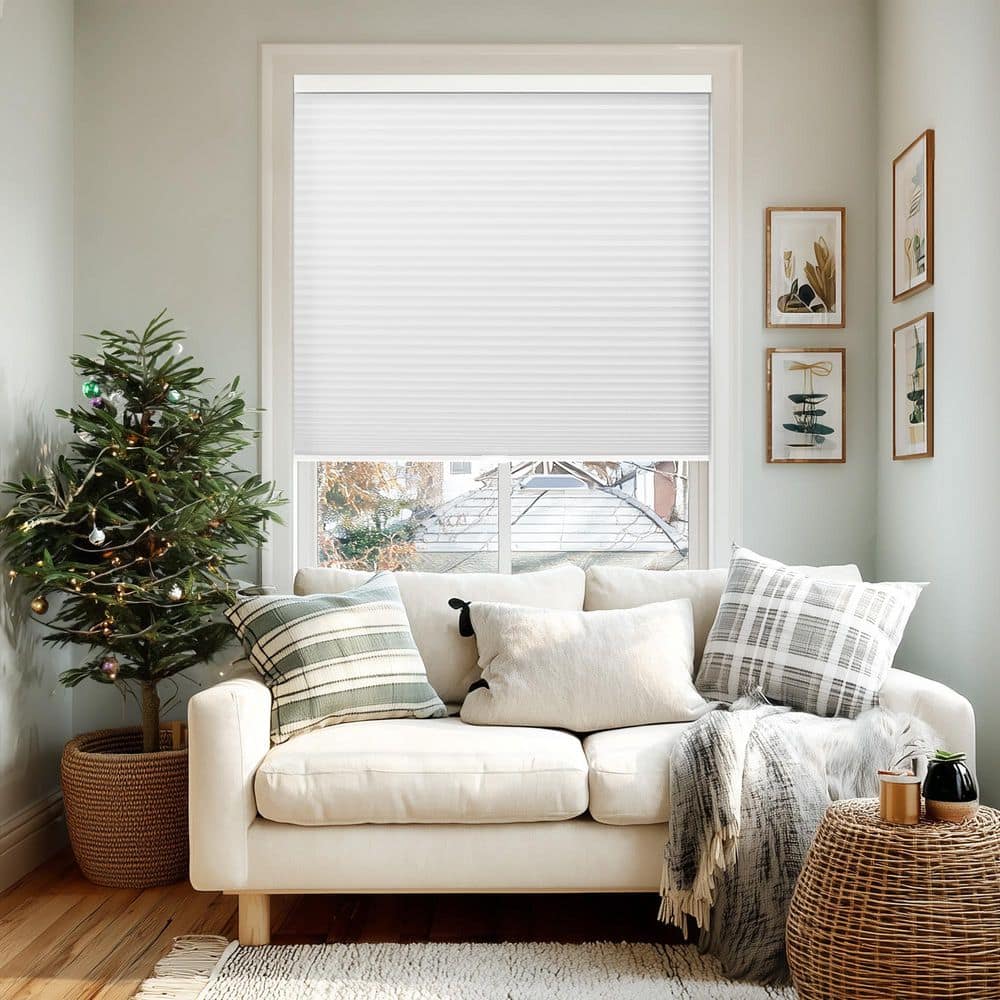 Cut-to-Size Morning Mist Light Filtering Polyester Privacy Cellular Shades 23 in. W x 72 in. L price history on PriceWatchPro