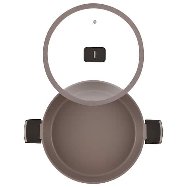 MasterPRO 2-Piece Gastro Titanium Durable Cast Aluminum Fry Pan Set, Brown