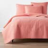 The Company Store Company Cotton Voile Coral Solid King Quilt C3A3-K-CORAL  - The Home Depot