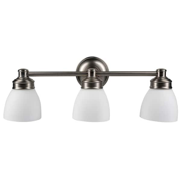 NORWELL Spencer 3-Light Brush Nickel Wall Sconce
