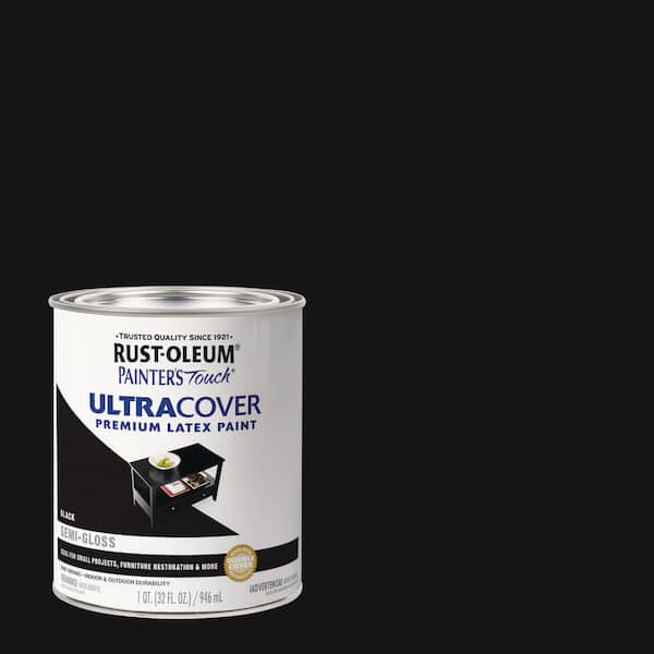 32 oz. Ultra Cover Semi-Gloss Black General Purpose Paint