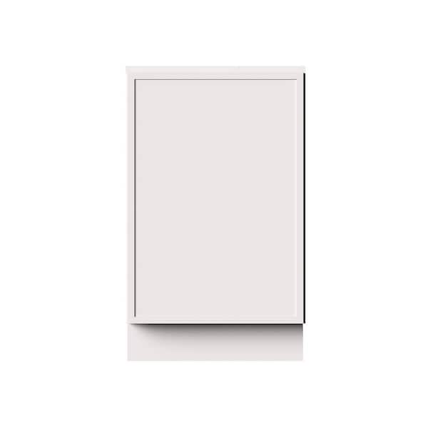 21 in. W x 24 in. D x 34.5 in. H RTA Solid Wood Full Height Door Base Kitchen Cabinet in Snow White Full Overlay Design