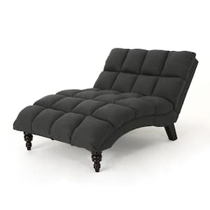 Kaniel Dark Grey Tufted Double Chaise Lounge