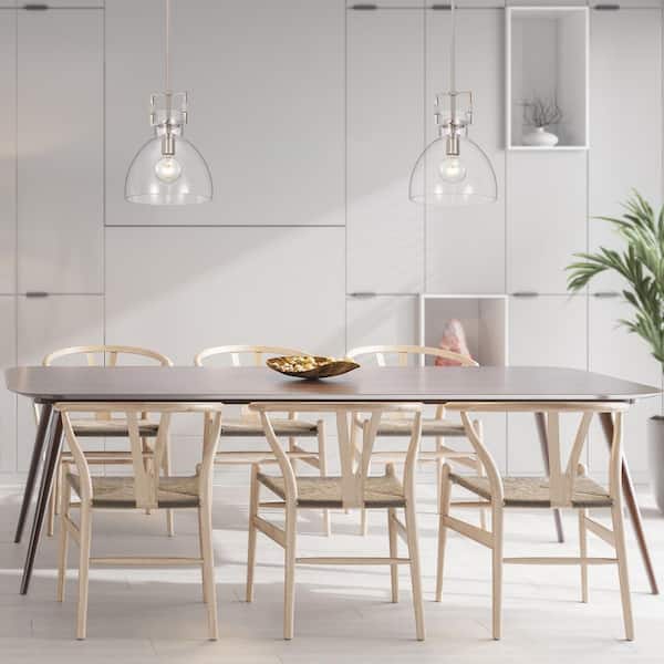 Edvivi Essence 60-Watt 10 in. 1-Light Brushed Nickel Pendant Light