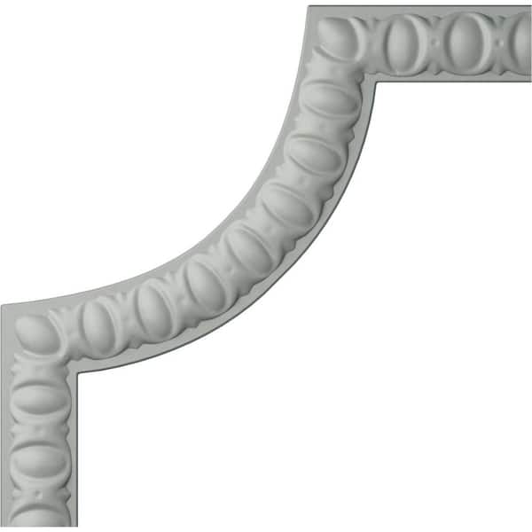3/4 in. x 8-3/8 in. x 8-3/8 in. Urethane Middlesborough Egg and Dart Panel Moulding Corner (Matches Moulding PML01X00MD)