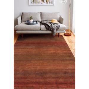 Contempo Rust 3 ft. x 8 ft. (2'6" x 8') Solid Contemporary Runner Rug