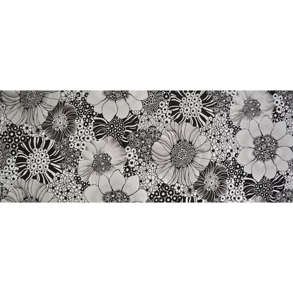 York Wallcoverings Black Anemones Wallpaper, 41 in. by 21.6 ft.