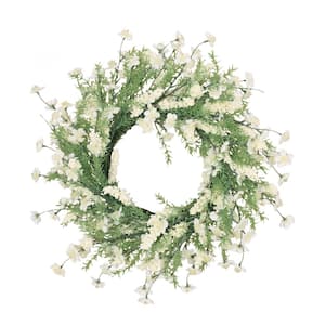 Mina 30 in. Plum Blossom Artificial Christmas Wreath