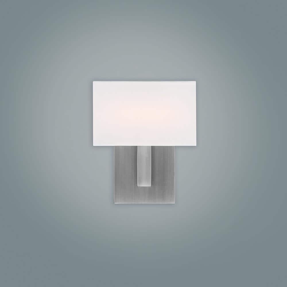 Brushed Nickel Outdoor Dimmable LED Wall Sconce