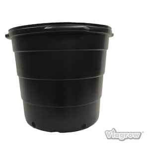 20 Gal. 80 qts. Black Round Plastic Nursery Garden Pots 77.22 l/3.17 cu. Ft. (3-Pack)