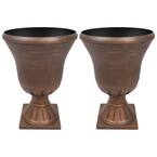 Arcadia Garden Products Deluxe Pedestal 10 in. x 17 in. Black Plastic