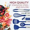 Kaluns Blue Nylon and Stainless Steel Utensils (Set of 24) K-US24-BL-HD -  The Home Depot