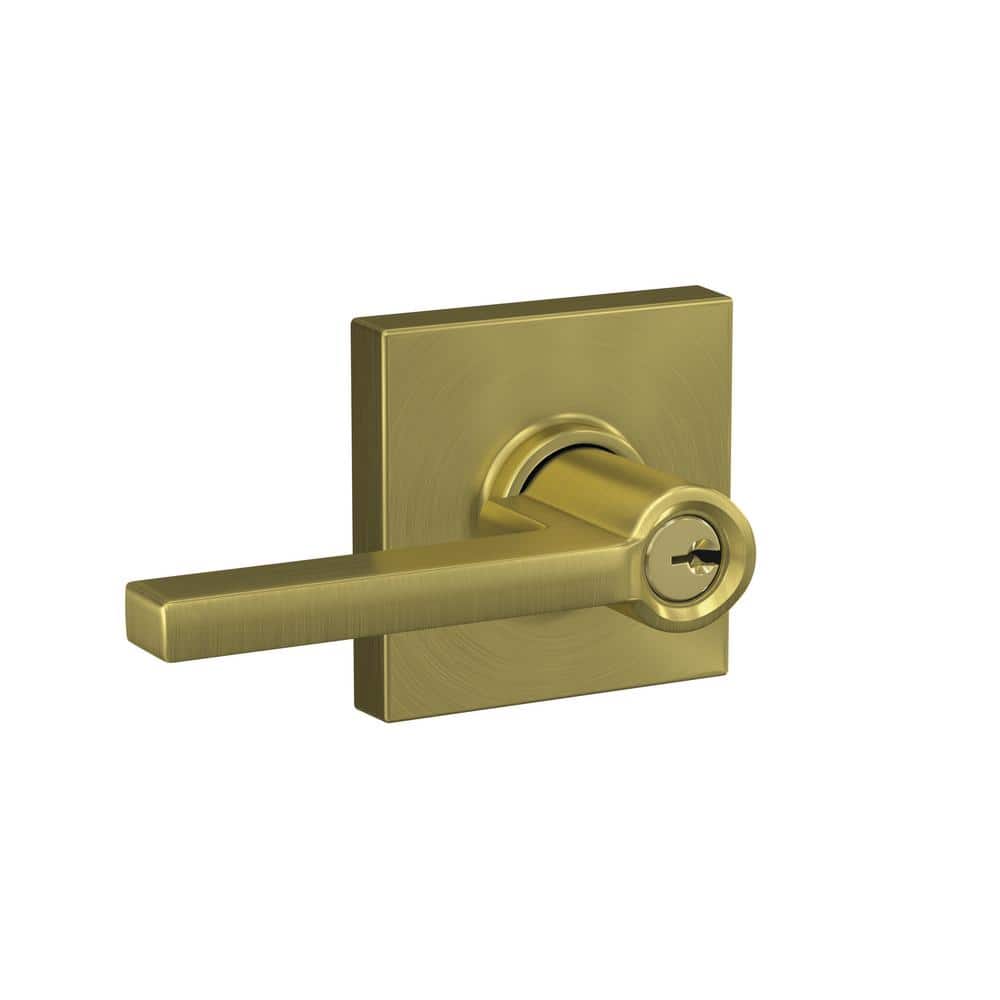 Schlage Custom Bowery Satin Brass Combined Interior Door Knob with Collins  Trim FC21 BWE 608 COL - The Home Depot