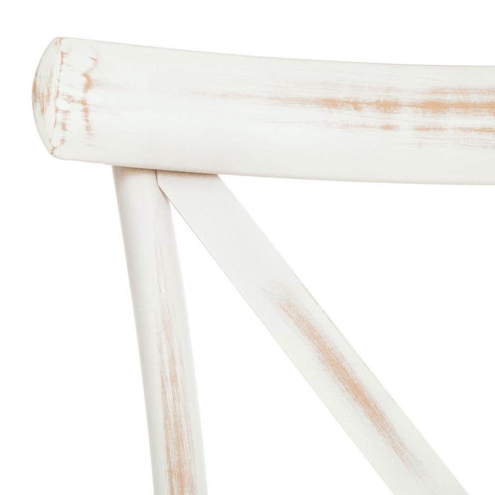 Elia Distressed White Aluminum Outdoor Dining Chair Set