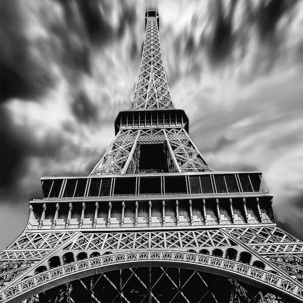 A&E Tower Frameless Black and White Natural Photography Wall Art 30 in. x 30 in.